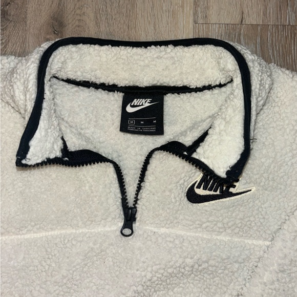 Nike crop fleece sweatshirt black and white M - Picture 3 of 5
